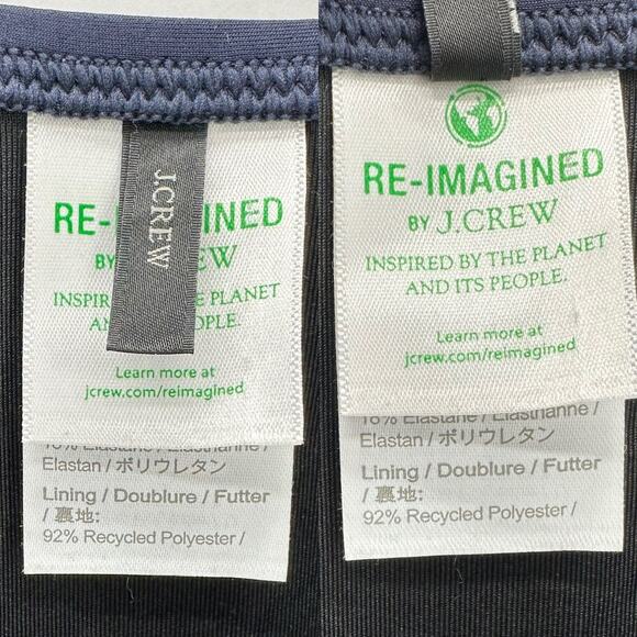 J. Crew Ruffle Deep-V One‎ Piece Swimsuit Size 4 Blue Padded Beach Preppy Pin Up - Picture 10 of 11